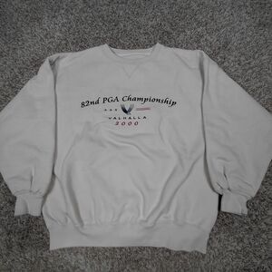 Vintage 2000 Valhalla PGA Championship Crewneck Sweatshirt Mens Small Cream Golf